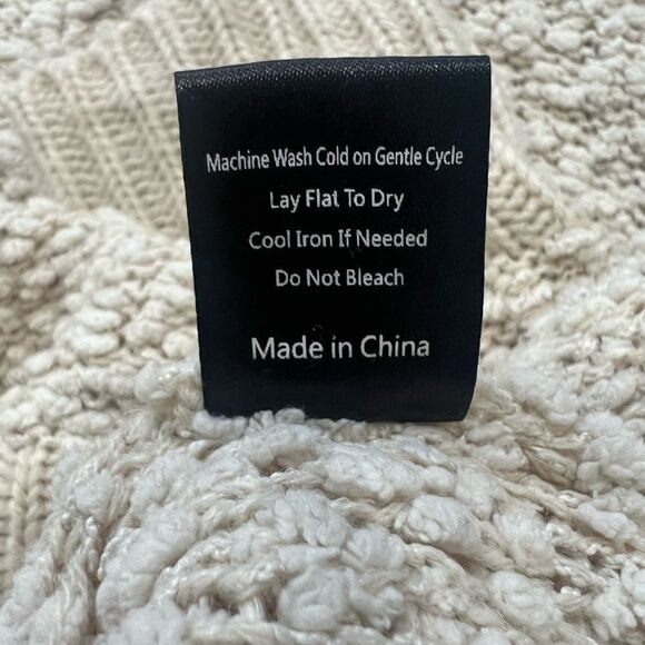 POL Women’s Cozy Knit Hoodie - Size Small - Cream High-Low Pullover - Picture 7 of 7